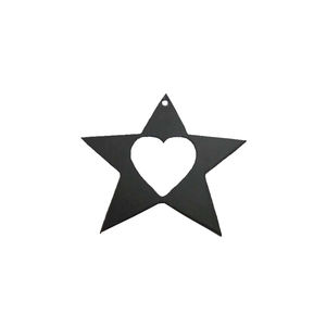 Black Finished Iron Metal Hanging Star Wall Decorative <b>Ornament</b> for Home and Christmas Decoration Handmade Bulk - Product Image 1