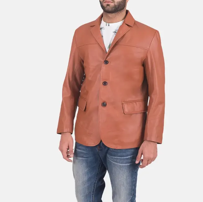 Penjualan terlaris grosir disesuaikan jaket kulit pria mantel kulit jaket motor pria kulit Suede mantel kulit