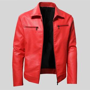 Chaqueta de cuero de negocios para hombre 2025, diseño de solapa a la moda, abrigo de temporada de invierno de Color sólido para papá de mediana edad para primavera y otoño - Product Image 5