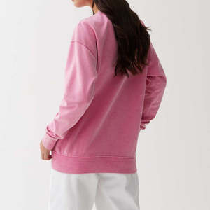 Sudaderas Casuales para Mujer con Cuello Redondo y Lavado Ácido, Precio al por Mayor, Sudaderas con Lavado Ácido Hechas a Medida - Product Image 4