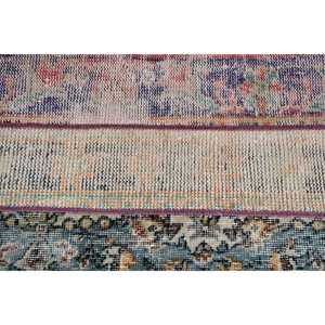 Alfombra Vintage de Estilo Runner de 1.7x6.9 pies, Alfombra Turca de Lana Ikat Azul - Product Image 4