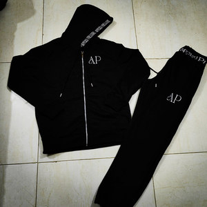 ชุดวอร์มมีฮู้ดแบบซิป คอลเลคชั่นฤดูหนาว ผ้าฟลีซคอตตอน 100% ปักลาย ระบายอากาศได้ดี เป็นมิตรกับสิ่งแวดล้อม สไตล์สตรีทแวร์ สำหรับทุกเพศ - Product Image 1