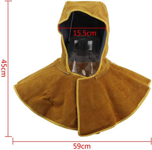 Capuchas de Seguridad para Soldadura de Cuero Vacuno de Alta Calidad, Resistentes al Fuego, Anti-Corte y Anti-Calor - Product Image 4