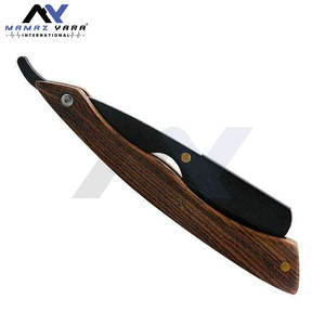 Navaja de Afeitar Profesional Vintage Más Vendida, Navajas Negras al por Mayor con Hojas Reemplazables y Mango de Madera - Product Image 6