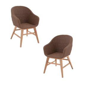 Modern Design Rattan Furniture <b>Dining</b> Chair for Hotel Restaurant Rattan <b>Armchair</b> Wholesale Price direct factory - Product Image 2