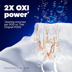 Lessives en dosettes Tide Oxi Boost Power PODS, 45 unités, élimination des taches en profondeur + puissance Oxi, lessives en dosettes - Product Image 3