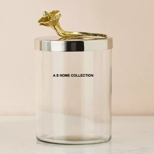 Tapa de diseño de flor pulida brillante con contenedores de almacenamiento de vidrio transparente para alimentos y tarros de cocina dulces - Product Image 3