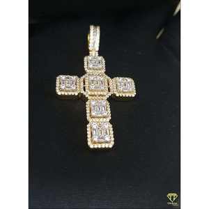 Colgante de cruz de plata 925, joyería religiosa de Hip Hop chapada en rodio con VVS Lab Grown Diamond HIP HOP Jewelry - Product Image 3