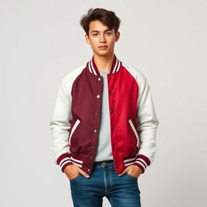 OEM Embroidery <b>Patch</b> Varsity Jacket for Women, Hip Hop Design, Bulk Order, Leather Sleeves, 380 GSM Wool, Direct Factory - Product Image 1