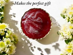 Cuenco decorativo de mármol rojo elegante acabado pulido centro de mesa de piedra hecho a mano para mesa sala de estar cocina o decoración de regalo - Product Image 5