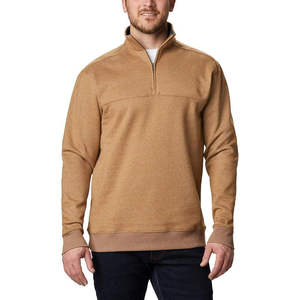 Sweat-shirt en coton pour homme avec logo brodé personnalisé, fermeture éclair quart de tour, demi-zip, pull d'hiver - Product Image 1