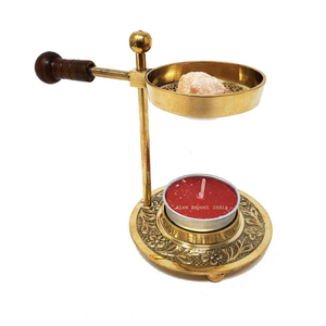 High Quality Reasonable Price Gold Finished Incense Burner <b>Adjustable</b> Burner Wood <b>Knob</b> for Home Office Fragrance Censer Burner - Product Image 3