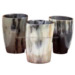 แก้วมักมีหูจับรูปควายธรรมชาติคุณภาพสูงสำหรับเบียร์ไวน์ทุ่งหญ้า - Product Image 2