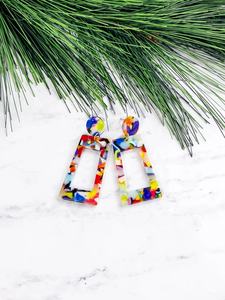 Pendiente largo de resina, pendiente ligero de alta calidad, venta al por mayor - Product Image 2