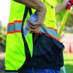 เสื้อกั๊กนิรภัยคอวีขนาดพลัสไซส์กันน้ำสำหรับใช้งานกลางแจ้งเสื้อกั๊กนิรภัยแบบผ้าถัก - Product Image 4