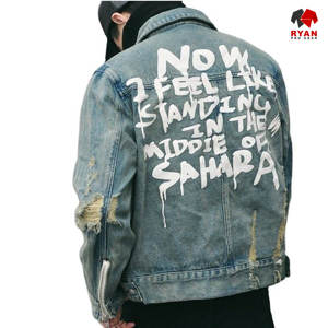 Veste en jean pour homme personnalisée Ryan Pro Gear, fermeture boutonnée confortable, logo personnalisé, style uni, service ODM OEM - Product Image 5