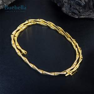 Venta caliente 925 Plata 14K Chapado en oro blanco 5mm Moissanite Diamond Iced Out Cross X Link Chain para hombres Collares de hombres Premium - Product Image 4