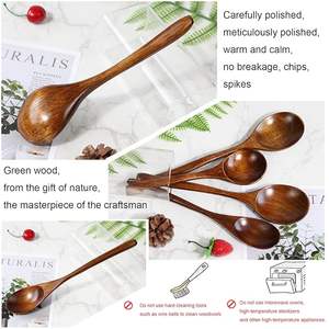 Cuillère à soupe en bois de haute qualité pour la cuisine polyvalente, cuillère à soupe en bois artisanale unique pour offrir en cadeau - Product Image 4