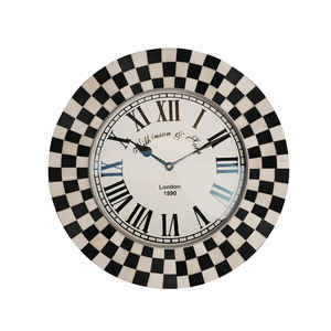 100% Horloge murale de bonne qualité avec horloge murale de forme ronde et chiffres romains pour les utilisations de décoration murale par les exportateurs - Product Image 2