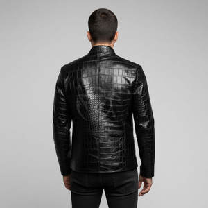 Chaqueta de Invierno de Cuero con Grabado de Piel de Vaca, con Logotipo Frontal, Ecológica, Transpirable y de Ajuste Cómodo - Product Image 2