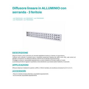 ตัวกระจายลมแบบเส้นตรง Tecnosystemi รุ่น Retractable พร้อมแผ่นปรับระดับอลูมิเนียมแบบ 3 ช่อง - Product Image 2