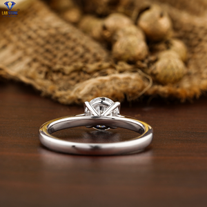 แหวนเพชรทรงกลม0.92 TDW แหวนทองขาว18K แหวนหมั้นเพชร cvd/hpht หินห้องแล็บ - Product Image 4