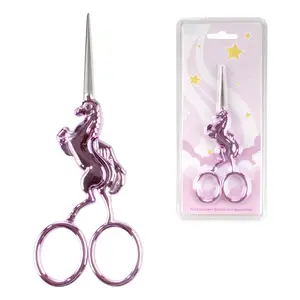 Stainless Steel Scissors Purple 1 Pair Professional Stainless Steel Multi-functional Embroidery Craft