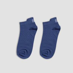 PowerCore Sporty Blue Quarter <b>Socks</b> Crew Customizable Anti-Bacterial Breathable Diabetic Cushioned Argyle Print Design Cycling - Product Image 2