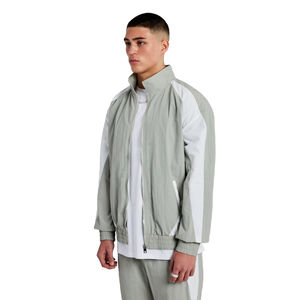 ชุดวอร์มเสื้อกันลมสำหรับผู้ชายชุดวอร์มซิปด้านหน้าแบบยืดหยุ่น100% ผ้าไนลอนกันลมชุดวอร์มสำหรับผู้ชาย - Product Image 3