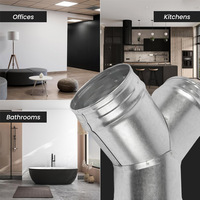 Système de ventilation en acier galvanisé en forme de Y à 45 degrés Séparateur de conduits en métal à 3 voies pour tuyau de séchage Connecteur fendu