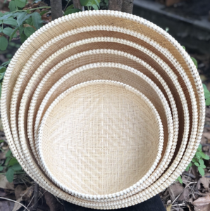Cesta de bambú tejida a mano vietnamita hecha con material de bambú resistente diseñada para tareas de organización del hogar y elegante - Product Image 6