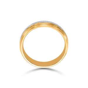 Gold Stainless Steel Geometric <b>Signet</b> <b>Ring</b> for <b>Women</b>-Trendy Eternity Style with Claw Inlay - Product Image 5