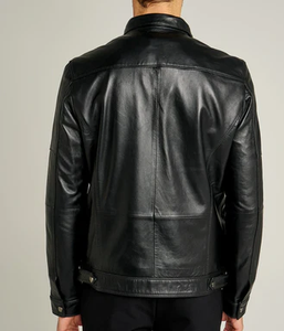 ELITE CRAFT INDUSTRY Veste de motard en cuir noir 100% pour homme-Vêtements d'extérieur d'hiver écologiques, coupe-vent, respirants et antibactériens - Product Image 3