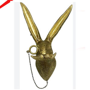 Decoración de pared de cabeza de Reno chapado en oro de aluminio para accesorios de Hotel y hogar - Product Image 2