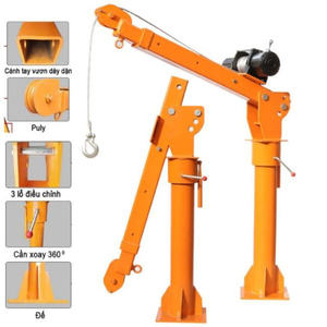 Nouvelle grue de levage rotative d'occasion de 500 kg pour voiture, capacité de charge de 1 à 5 tonnes pour la construction, avec équipement essentiel comme boîte de vitesses, moteur, pompe, etc. - Product Image 4
