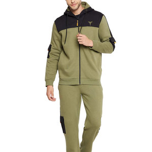 Survêtements de course à capuche pour hommes les plus vendus, manches longues, séchage rapide, imperméables, 100 % coton, poches latérales tendance - Product Image 1