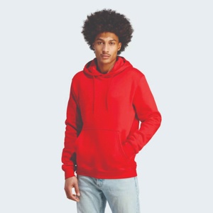 Sweat à capuche rouge personnalisé de haute qualité en polaire épaisse, style streetwear uni pour homme, fabricant de sweats à capuche rouges vierges - Product Image 1