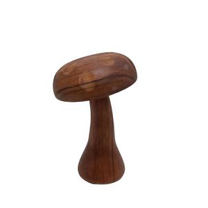 Acacia Wood Decorative <b>Mushroom</b> Walnut Colour Sculpture for Garden Home and Table <b>Top</b> Decor Customized in Bulk - Product Image 3