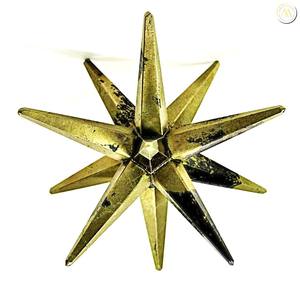 Estrella Merkaba de 12 Puntas Tallada a Mano en Pirita Natural, Gema Tallada, Estilo Feng Shui, Decoración para el Hogar, Producto Espiritual para Meditación - Product Image 2