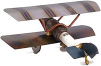 Figurine d'avion bimoteur en métal, artisanale, à impression UV, objet de collection, art nautique, trophée, cadeau pour patron, décoration maison et bureau