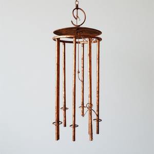 Carillón de viento de hierro Sunset Glow con diseño Art Deco móvil Golden Shine que crea Sonidos melódicos que relajan el alma - Product Image 1