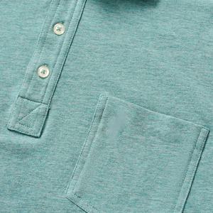 เสื้อโปโลแขนสั้นผู้ชายคลาสสิกเสื้อโปโลผ้าฝ้ายพรีเมี่ยมแขนสั้นเสื้อโปโลและแฟชั่นลำลองแบบ2025กำหนดเอง - Product Image 4