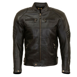 Chaqueta de Motocicleta de Cuero para Hombre, Nueva, de Alta Calidad, Transpirable, Resistente al Viento, para Invierno, MOQ Bajo - Product Image 1