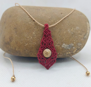 Hermosos collares rojo perla natural jaspe paisaje collares cadena aniversario regalos para mamá amante - Product Image 2