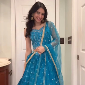 Designer indien Faux Georgette Femmes Ethnique Lehenga Choli Ensemble pour Fête ou Mariage Bollywood Prix de gros - Product Image 1