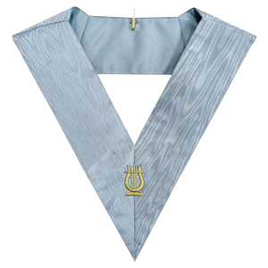 Collier maçonnique Regalia de Français Moderne Rite Première Garde Badge en cuir brodé Type à coudre - Product Image 4