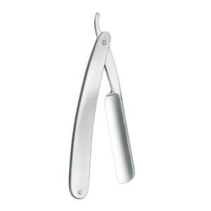 Maquinilla de afeitar de peluquero de borde recto de acero inoxidable, maquinilla de afeitar recta plegable, cuchillas reemplazables de un solo borde aptas para todos los dobles - Product Image 2