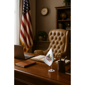 Banderas Personalizadas de Illinois para Oficinas Estatales, Impresas Digitalmente en Algodón, Seda y Plástico, para Seguros de Automóviles y Educación - Product Image 2