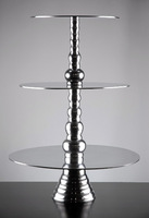 Support de gâteau de coulée d'aluminium chaud de qualité supérieure à 3 niveaux avec assiettes à gâteau décoratives en marbre nouveauté 2024 lancement support de gâteau de Style chaud