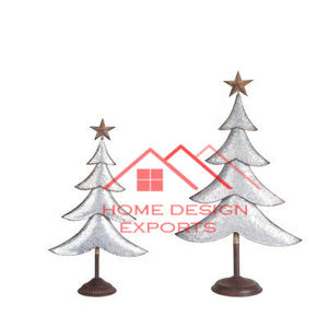 Christmas Decorative <b>Ornament</b> Metal Iron Galvanized Christmas Decorative <b>Ornament</b> Table Sculpture - Product Image 2